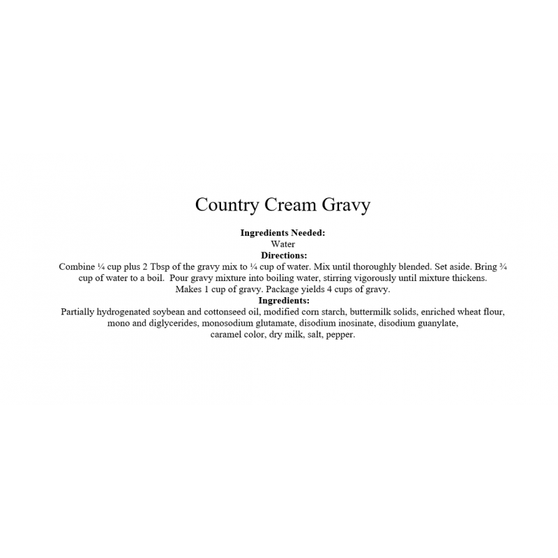Country Cream Gravy MixTGC